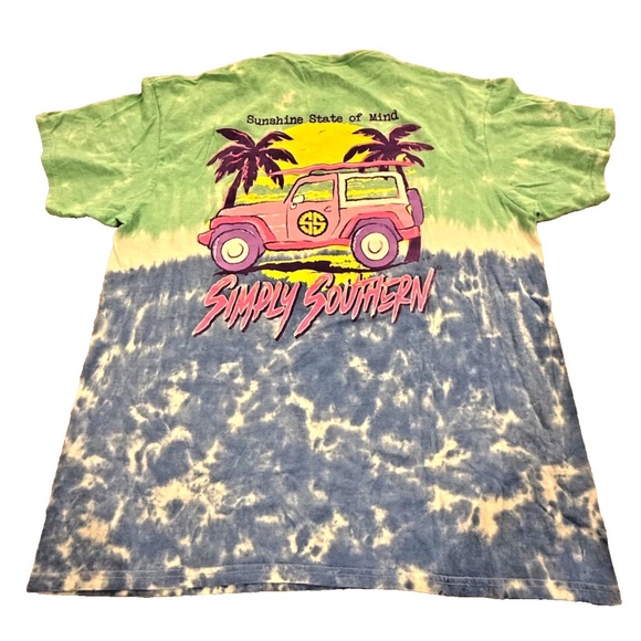 Simply Southern Cotton Jeep Surf Southern State of Mind T-Shirt; Tie Dye Large - Picture 1 of 7
